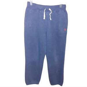 Polo Kids Blue Sweatpants, Size 10/12 With Drawstring.